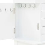 vidaXL Armoire à bijoux sur pieds Blanc