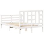 vidaXL Cadre de lit sans matelas blanc 120x200 cm bois massif