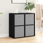 vidaXL Buffet Chêne noir 68 5 x 32 x 67 cm