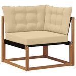 vidaXL Ensemble de canapés d'extérieur 7 pc Naturel et Beige