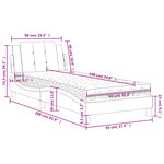 vidaXL Lit avec matelas blanc 90x190 cm similicuir