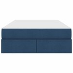 vidaXL Lit avec rangement et matelas Bleu 120 x 200 cm Polyester