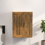 vidaXL Armoire murale suspendue Chêne fumé 69 5x32 5x90 cm