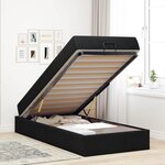 vidaXL Cadre de lit avec matelas avec matelas 2 Pièces Noir Velours