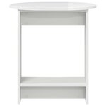 vidaXL Table d'appoint Blanc brillant 50 x 39 5 x 55 cm