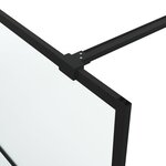 vidaXL Paroi de douche Noir 100x195 cm Verre ESG dépoli