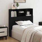 vidaXL Cabinet de Tête de Lit avec étagère Chêne noir Bois Composite