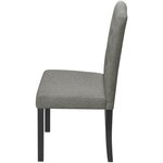 vidaXL Chaises à manger lot de 2 gris tissu
