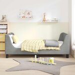 vidaXL Cadre de lit pour enfants avec tête de lit Gris clair