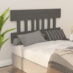 vidaXL Tête de lit Gris 153 5x3x81 cm Bois massif de pin