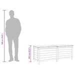 vidaXL Boîte de rangement de jardin anthracite bois massif sapin