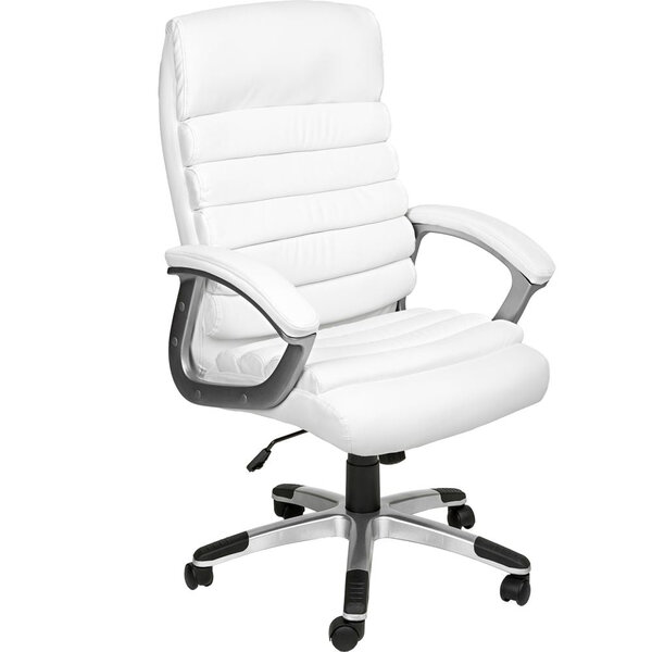 Fauteuil de bureau siège de direction rembourrage ondulé blanc 08_0000372