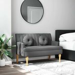 vidaXL Banc avec coussins gris foncé 113x64 5x75 5 cm tissu