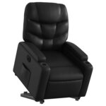 vidaXL Fauteuil inclinable électrique noir similicuir