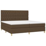 vidaXL Sommier à lattes de lit avec matelas Marron foncé 200x200 cm