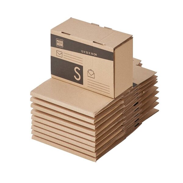 Pack and Move - Lot 24 colis pour expédition - Taille S - Carton renforcé - 23 x 10 x 13 cm - 20 KG max