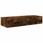 vidaXL Étagère murale avec tiroirs chêne fumé bois d'ingénierie