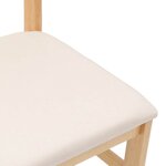 vidaXL Chaises à manger coussins 2 Pièces bois massif caoutchouc