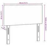 vidaXL Tête de lit avec tête de lit Gris foncé 80 cm Cuir synthétique