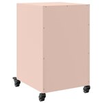 vidaXL Table de chevet rose 36x39x59 cm acier