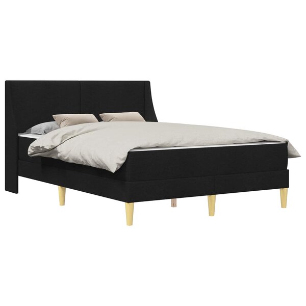 vidaXL Cadre de lit avec matelas avec tête de lit Polyester