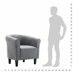 vidaXL Fauteuil Gris foncé Tissu