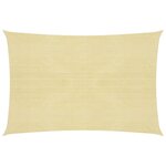 vidaXL Parasol en PEHD rectangulaire 4 x 6 m Beige