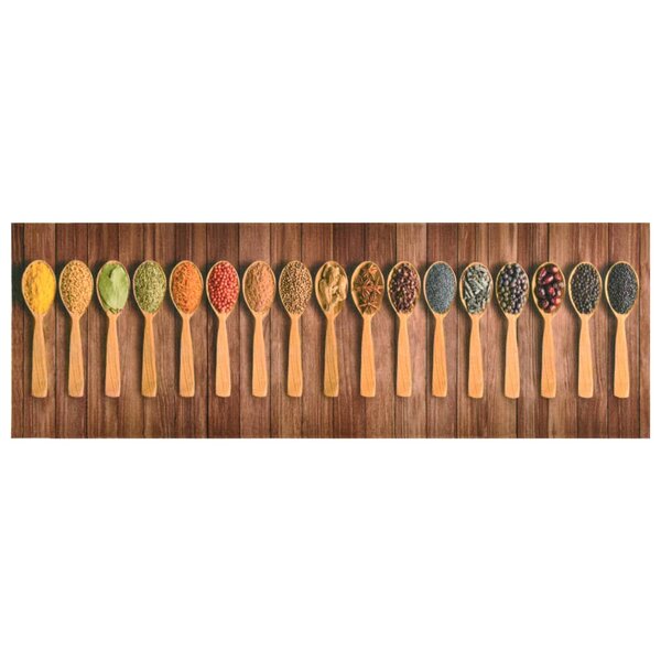 vidaXL Tapis de cuisine lavable Cuillères 60x300 cm
