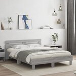 vidaXL Cadre de lit sans matelas sonoma gris 140x200 cm