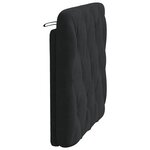 vidaXL Coussin de tête de lit noir 90 cm velours