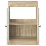vidaXL Armoire sous évier de salle de bain Chêne Sonoma