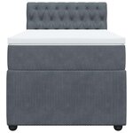 vidaXL Sommier à lattes de lit et matelas Gris foncé 90x190 cm Velours
