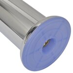4 pieds ronds de canapé en Nickel brossé 120 mm