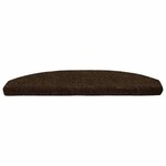 vidaXL Tapis d'escalier auto-adhésifs 15 Pièces Marron 80 x 24 5 x 3 5 cm