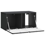vidaXL Meuble TV mural 59 5 x 31 x 30 cm Noir Bois d'ingénierie