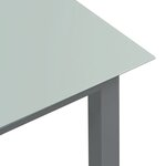 vidaXL Table de jardin Gris clair 80x80x74 cm Aluminium et verre