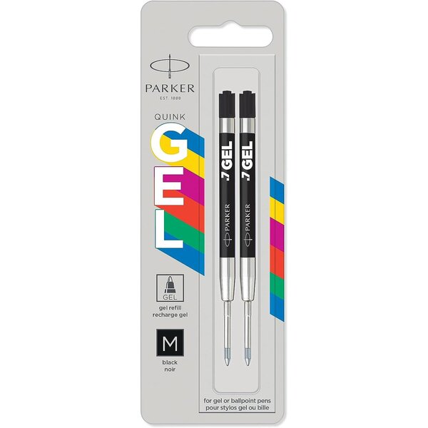 Recharge QUINK Gel ECO  tracé: M  blister de 2  noir PARKER