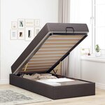 vidaXL Cadre de lit avec matelas avec matelas 2 Pièces Tan tissu