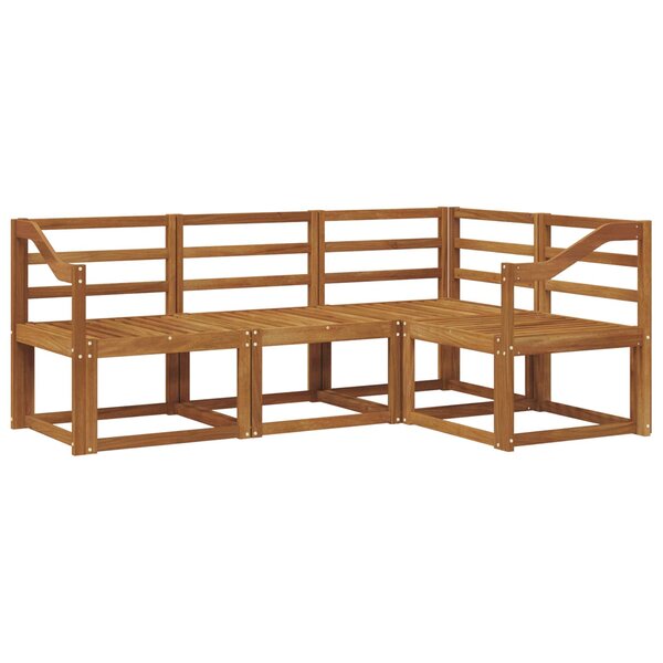 vidaXL Ensemble de canapés d'extérieur 4 pc Naturel