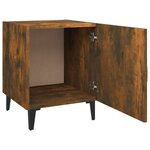 vidaXL Tables de chevet 2 Pièces Chêne fumé Bois d'ingénierie