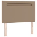 vidaXL Lit à ressorts avec matelas Cappuccino  100 x 200 cm  simili cuir