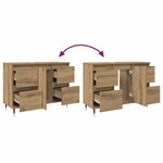 vidaXL Armoire de salle de bain chêne artisanal bois d'ingénierie