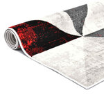 Vidaxl tapis noir et rouge 160x230 cm pp