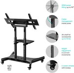 Onkron ts1380 pied mobile inclinable pour tv  ou écran tacticle de 50 à 83 pouces noir