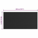 vidaXL Tapis de sol Noir 1 x 2 m Caoutchouc