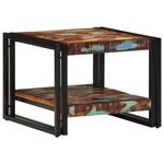 vidaXL Table basse multicolore 50x50x38 cm bois de récupération massif