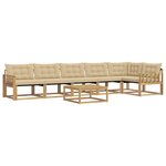 vidaXL Ensemble de canapés d'extérieur 7 pc Blanc et Beige
