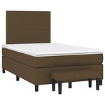 vidaXL Sommier à lattes de lit avec matelas Marron foncé 120x200 cm