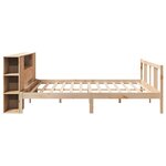 vidaXL Lit bibliothèque sans matelas 200x200 cm bois massif de pin