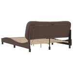 vidaXL Cadre de lit avec LED sans matelas Hvar marron 160x200 cm